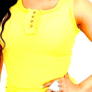 Zenana Neon Yellow Tank Top